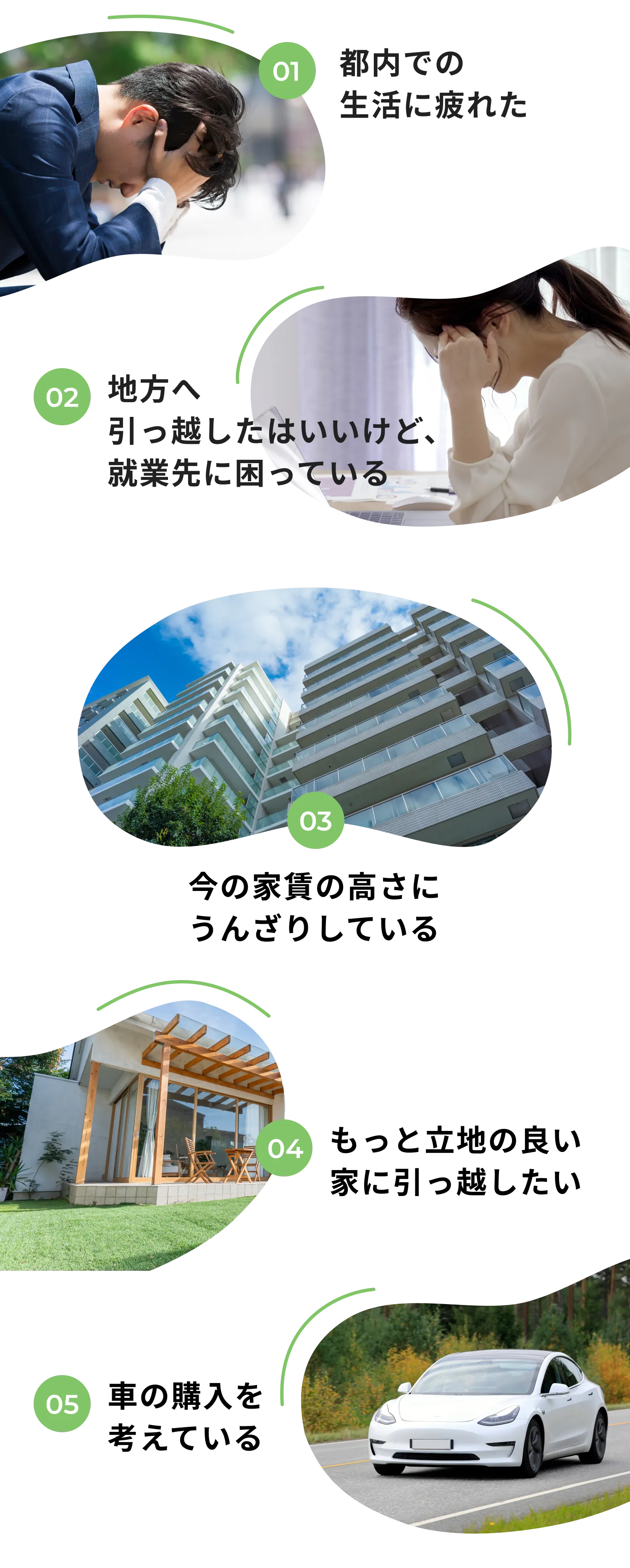 都内での生活に疲れた